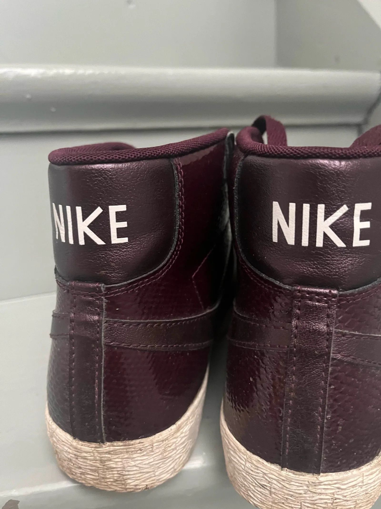 Nike Nike Nike vinröd lädersneaker Sneakers Size US 7.5 / IT 37.5 - 3 Thumbnail