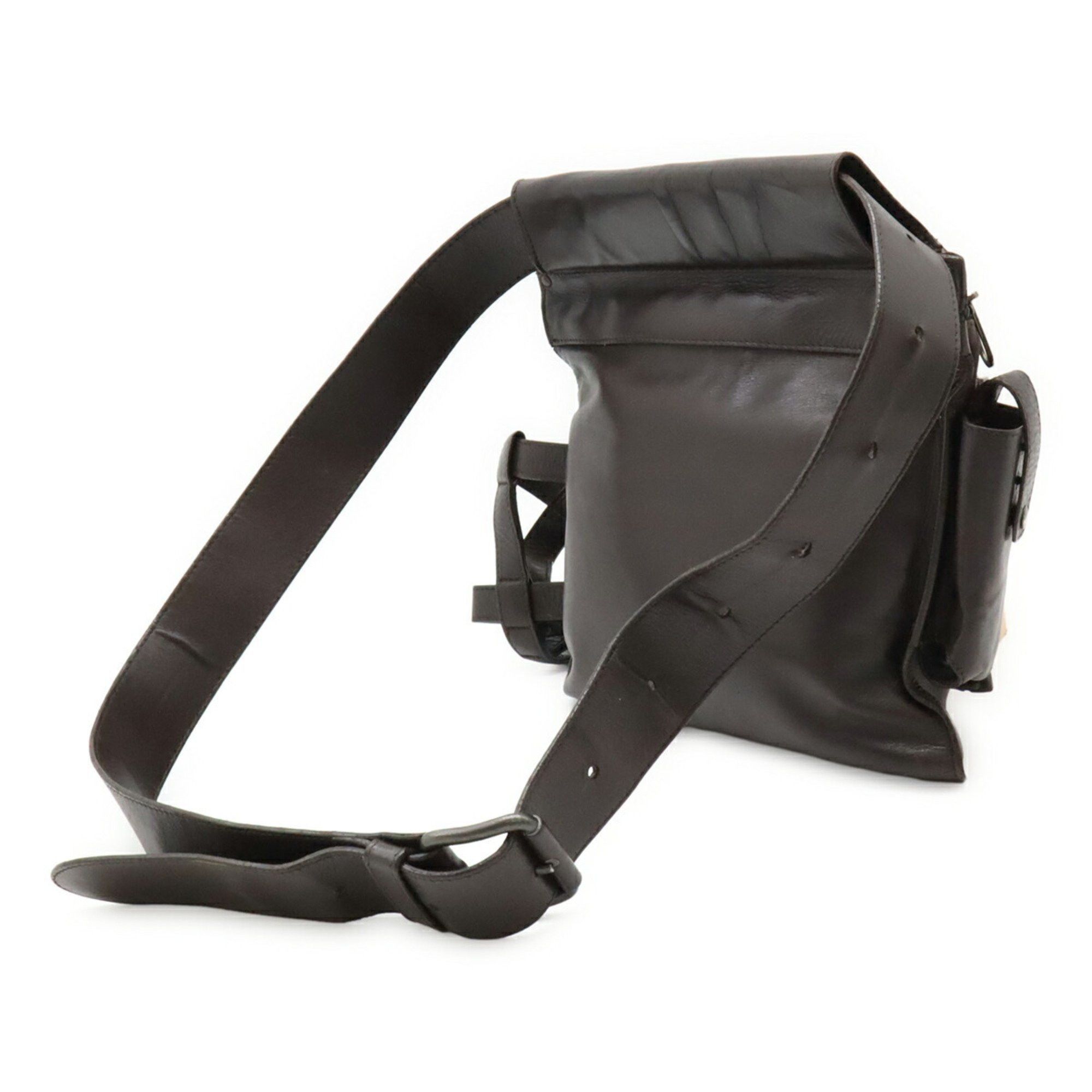 Bottega Veneta BOTTEGA VENETA Intrecciato Waist Bag/Body Bag in Dark Brown Leather (121604) Size ONE SIZE - 3 Thumbnail