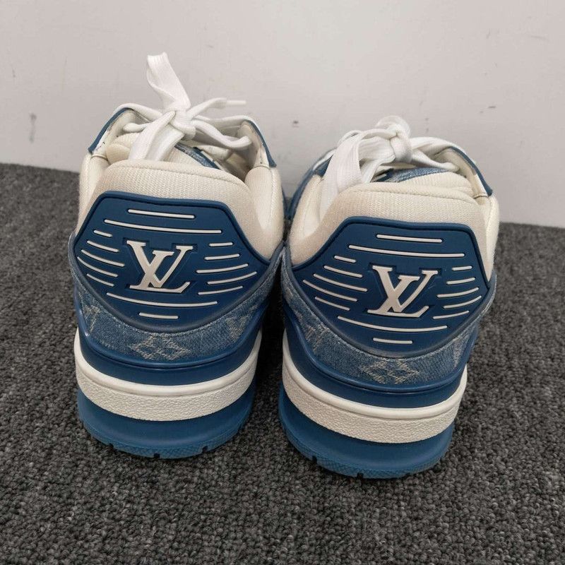 Louis Vuitton Denim Trainer Sneakers for Unisex 0089