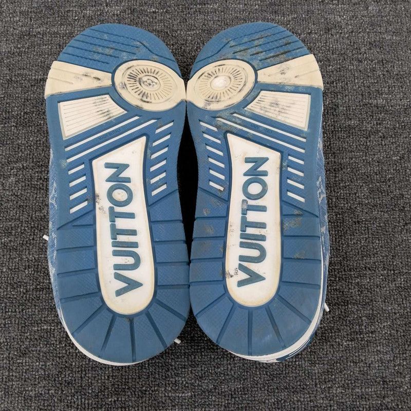 Louis Vuitton Denim Trainer Sneakers for Unisex 0089