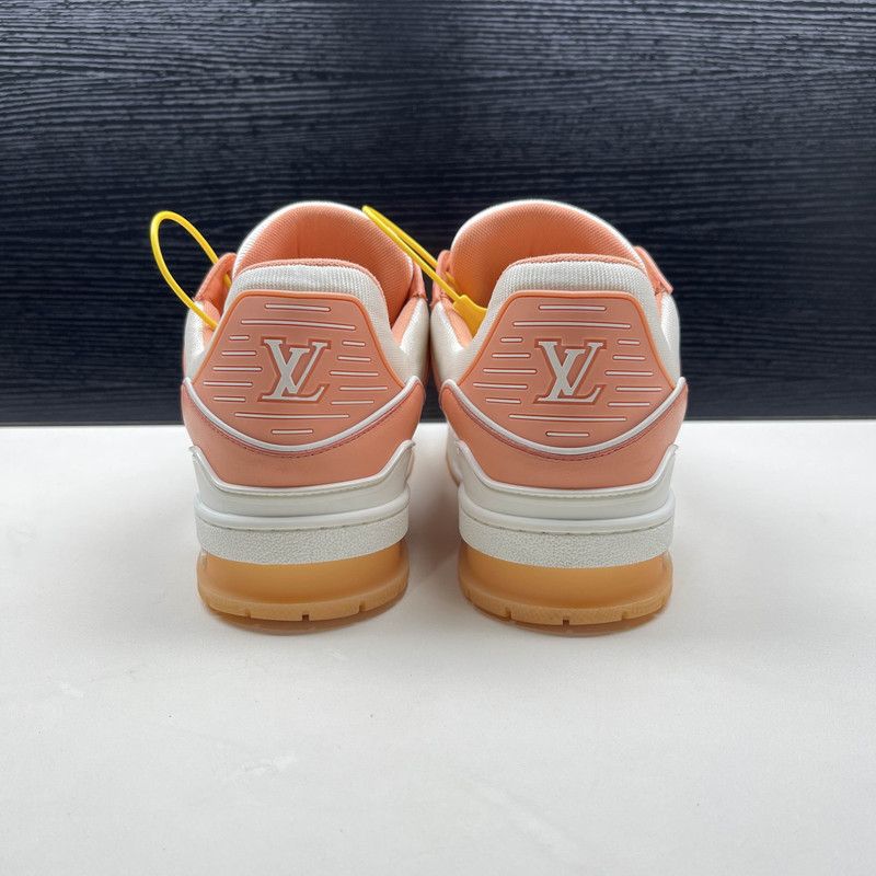 Louis Vuitton Louis Vuitton Trainer Low Top Sneakers in Peach 0089 Size US 8.5 / EU 41-42 - 3 Thumbnail