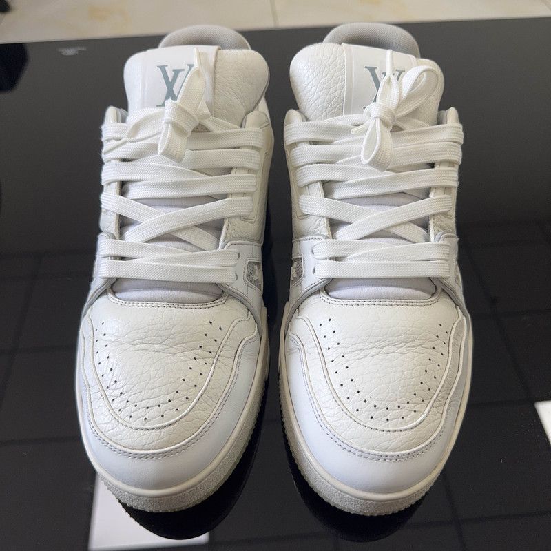 Louis Vuitton Louis Vuitton White Cement Low-Top Trainer Sneakers 0089 Size US 8 / EU 41 - 2 Thumbnail