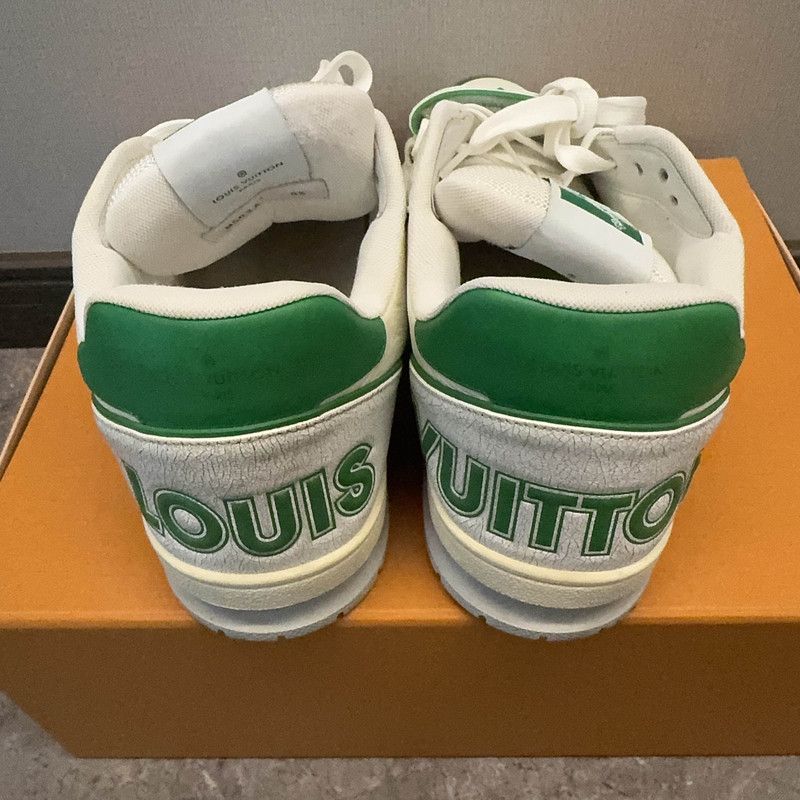 Louis Vuitton Louis Vuitton Vintage Trainer Sneakers in White Green 0089 Size US 10.5 / EU 43-44 - 3 Thumbnail