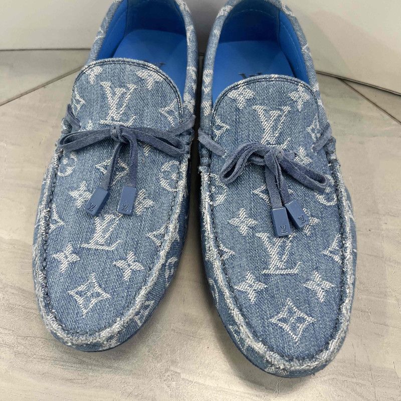 Louis Vuitton Louis Vuitton Denim Moccasin Shoes for Men 0089 Size US 8.5 / EU 41-42 - 2 Thumbnail