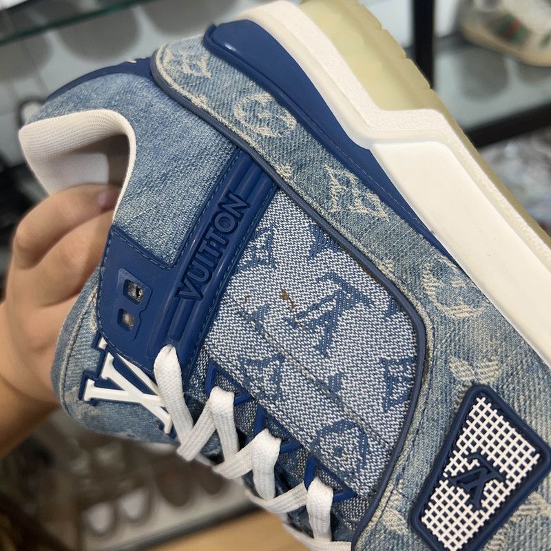 Louis Vuitton Louis Vuitton Trainer Blue Sneakers 0089 Size US 8 / EU 41 - 7 Thumbnail