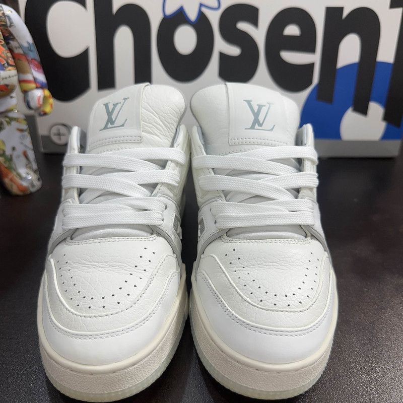 Louis Vuitton Louis Vuitton White Cement Low-Top Trainers 0089 Size US 5.5 / EU 38 - 2 Thumbnail