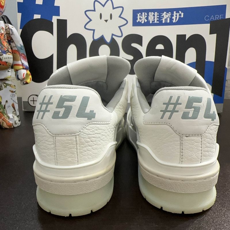 Louis Vuitton Louis Vuitton White Cement Low-Top Trainers 0089 Size US 5.5 / EU 38 - 3 Thumbnail