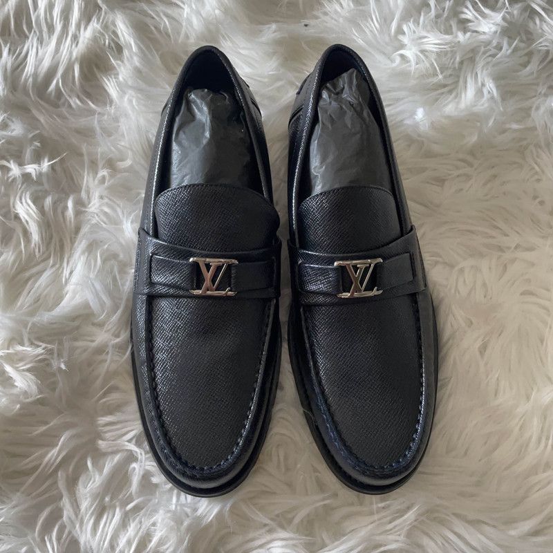 Louis Vuitton Louis Vuitton Black Logo Casual Loafers 0089 Size US 9.5 / EU 42-43 - 2 Thumbnail