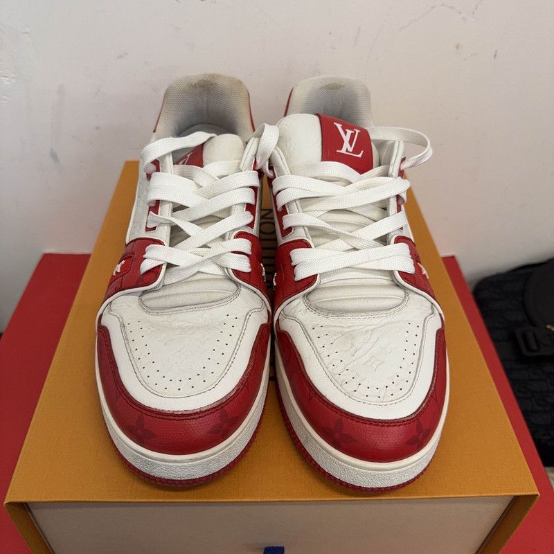 Louis Vuitton Louis Vuitton Leather Street Style Low-Top Sneakers 0089 Size US 9.5 / EU 42-43 - 2 Thumbnail