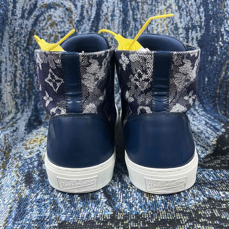 Louis Vuitton Louis Vuitton Tattoo High-Top Sneakers in Dark Blue 0089 Size US 7.5 / EU 40-41 - 3 Thumbnail