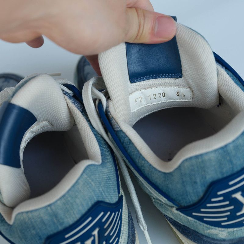 Louis Vuitton Louis Vuitton Vintage Denim Trainers in Blue 0089 Size US 8.5 / EU 41-42 - 5 Thumbnail