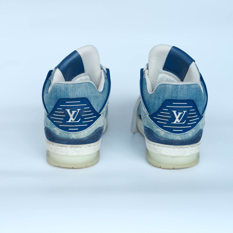 Louis Vuitton Louis Vuitton Vintage Denim Trainers in Blue 0089 Size US 8.5 / EU 41-42 - 3 Thumbnail