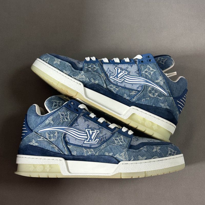 Louis Vuitton Louis Vuitton Vintage Denim Trainer Sneakers for Men 0089 Size US 8 / EU 41 - 8 Thumbnail