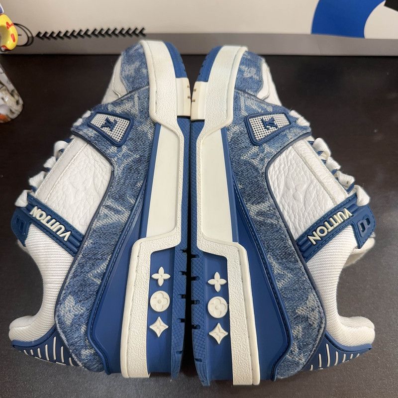Louis Vuitton Louis Vuitton Denim Low-Top Trainer Sneakers 0089 Size US 5 / EU 37 - 8 Thumbnail