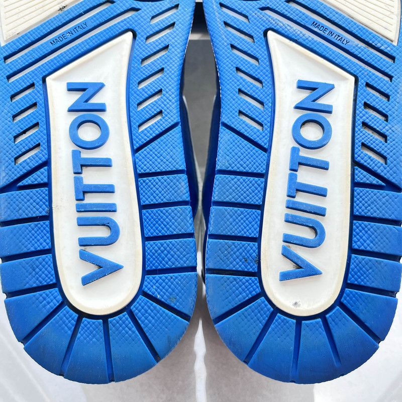 Louis Vuitton Louis Vuitton Blue and White Trainer Sneakers 0089 Size US 7.5 / EU 40-41 - 7 Thumbnail