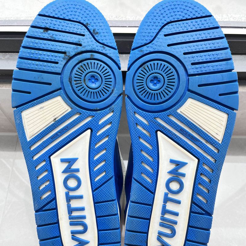 Louis Vuitton Louis Vuitton Blue and White Trainer Sneakers 0089 Size US 7.5 / EU 40-41 - 4 Thumbnail