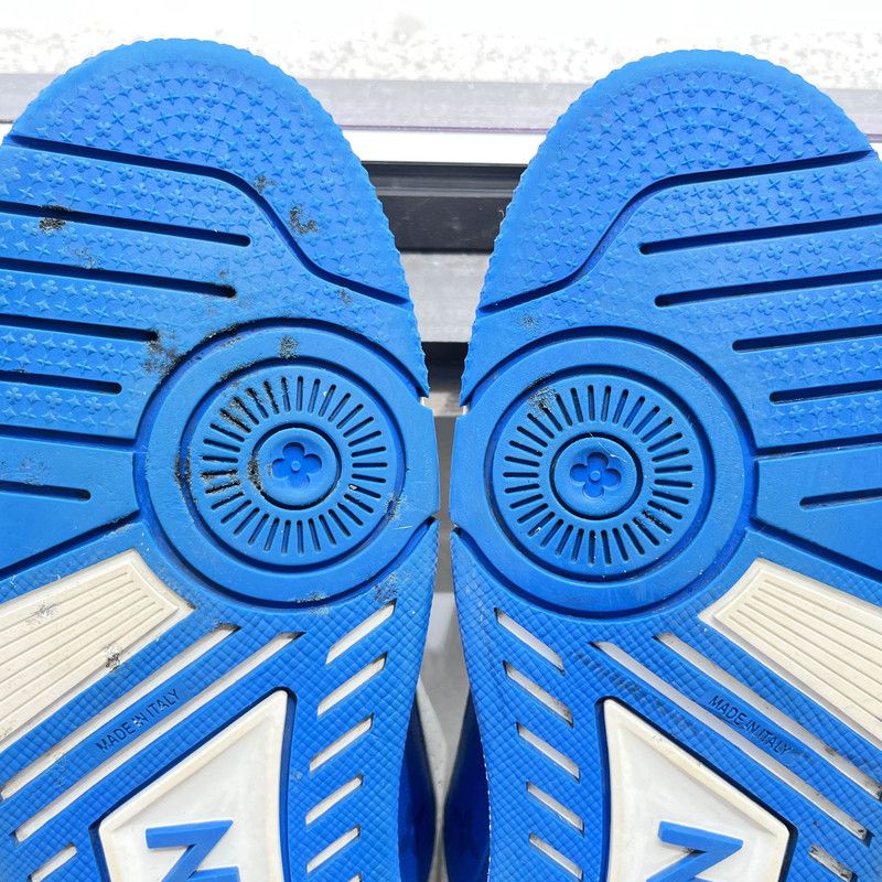 Louis Vuitton Louis Vuitton Blue and White Trainer Sneakers 0089 Size US 7.5 / EU 40-41 - 6 Thumbnail