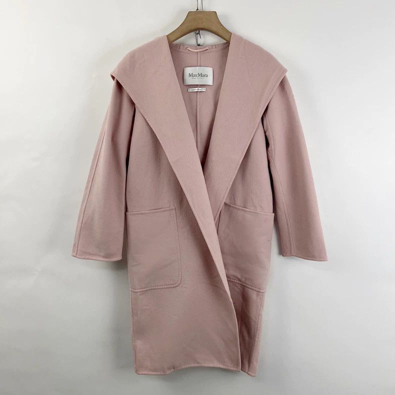 Max Mara Max Mara Pink Wool Hooded Coat -dmc Size US M / EU 48-50 / 2 - 2 Thumbnail