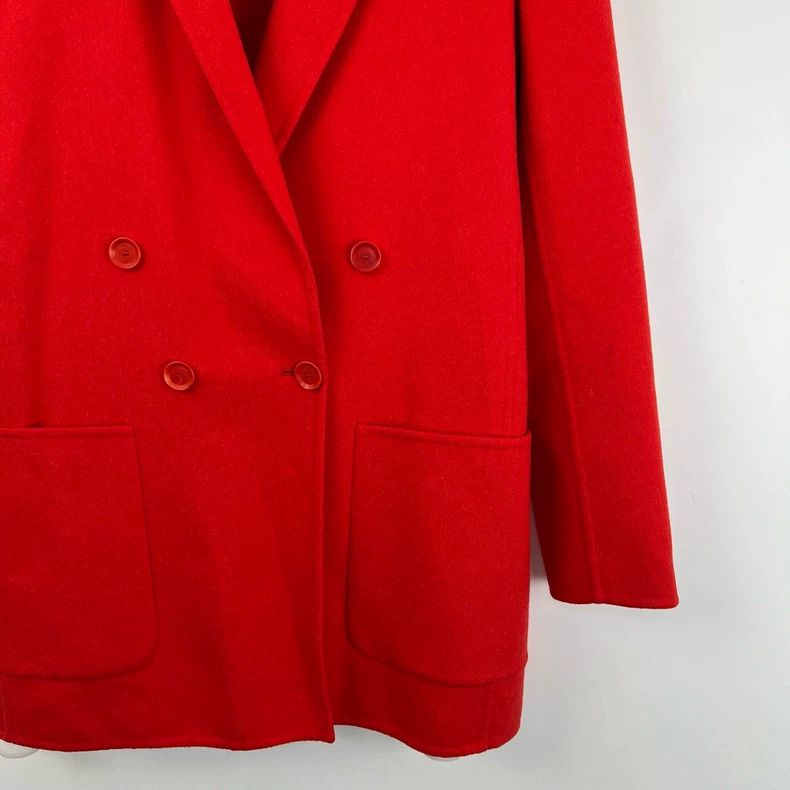 Max Mara Max Mara Red Wool Blend Mid-Length Coat -dmc Size US XL / EU 56 / 4 - 7 Thumbnail
