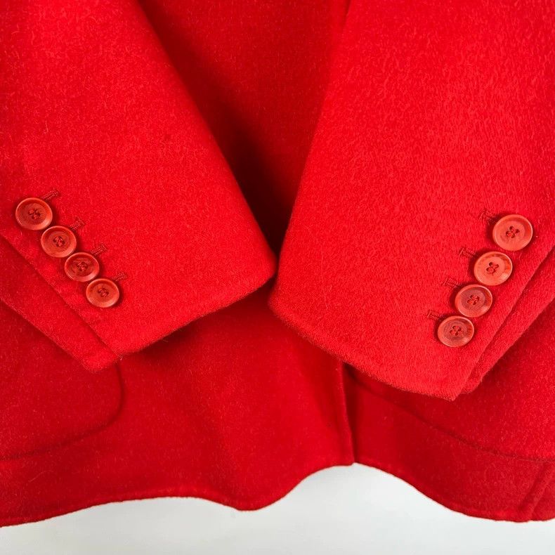 Max Mara Max Mara Red Wool Blend Mid-Length Coat -dmc Size US XL / EU 56 / 4 - 6 Thumbnail