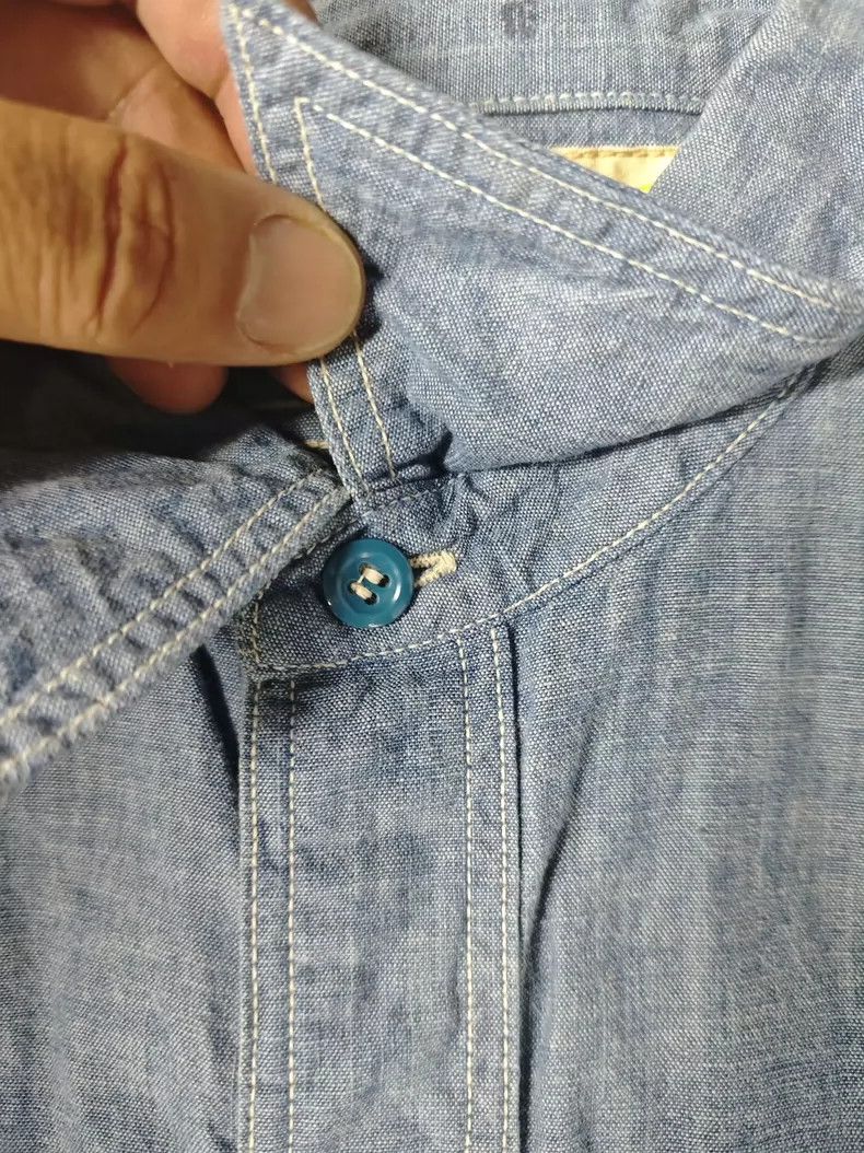 The Real McCoy's The Real McCoy's Navy Denim Shirt -dmc Size US XXL / EU 58 / 5 - 4 Thumbnail