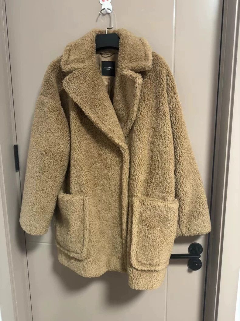 Maxmara Brown Teddy Faux Fur Coat -dmc
