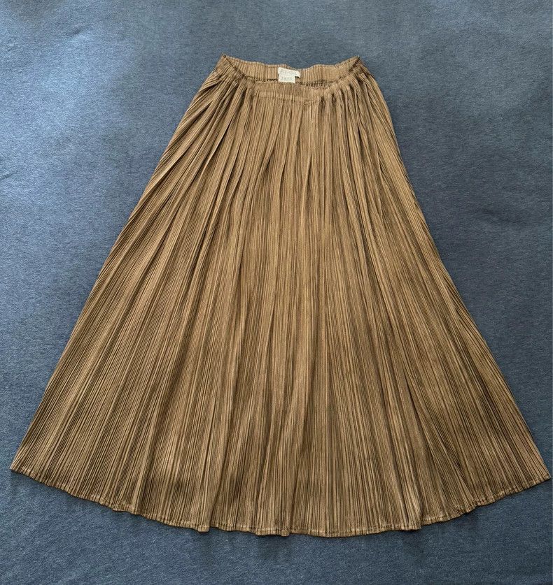 Issey Miyake Issey Miyake Pleated Metallic Skirt -dmc Size US 26 / EU 42 - 2 Thumbnail