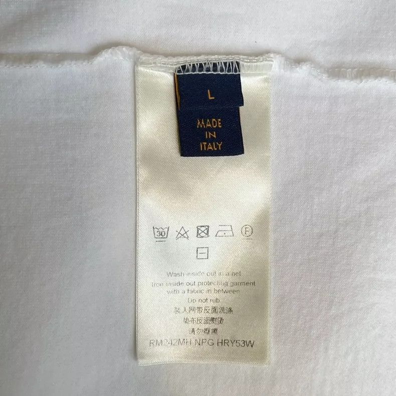 Louis Vuitton Louis Vuitton Logo Embroidered White T-shirt -dmc Size US L / EU 52-54 / 3 - 7 Thumbnail