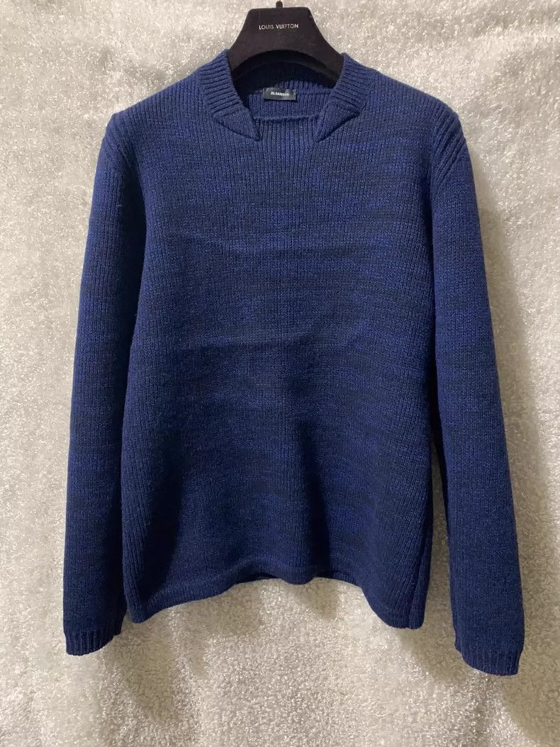 Jil Sander Jil Sander Men's Thick Blue Sweater -dmc Size US M / EU 48-50 / 2 - 2 Thumbnail