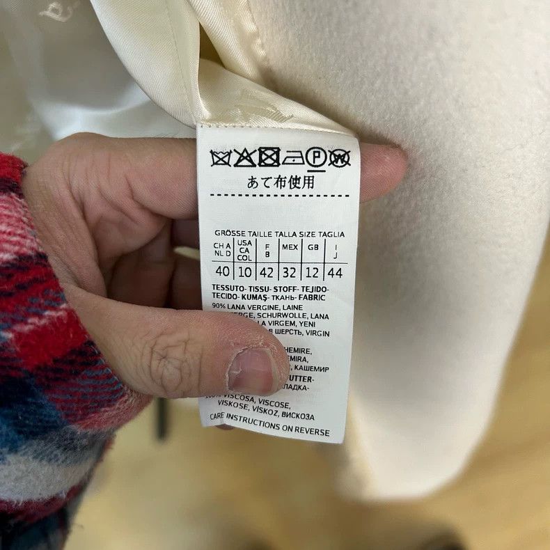 Vintage Maxmara White Cashmere Long Coat -dmc Size US M / EU 48-50 / 2 - 5 Thumbnail