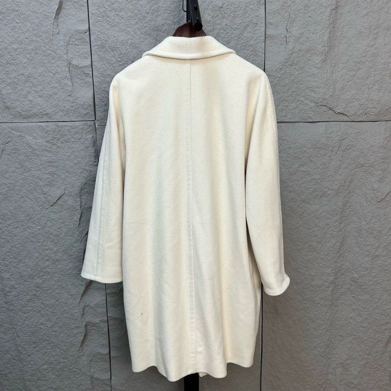 Vintage Maxmara White Cashmere Long Coat -dmc Size US M / EU 48-50 / 2 - 3 Thumbnail