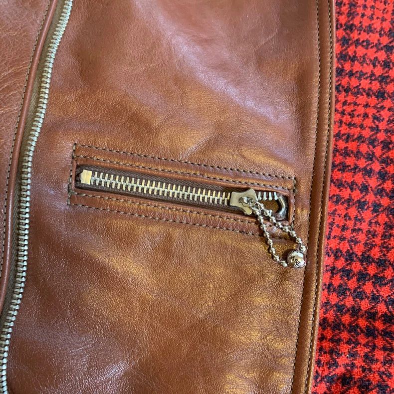 The Real McCoy's Toys Mccoy Brown Leather Biker Jacket -dmc Size US M / EU 48-50 / 2 - 4 Thumbnail