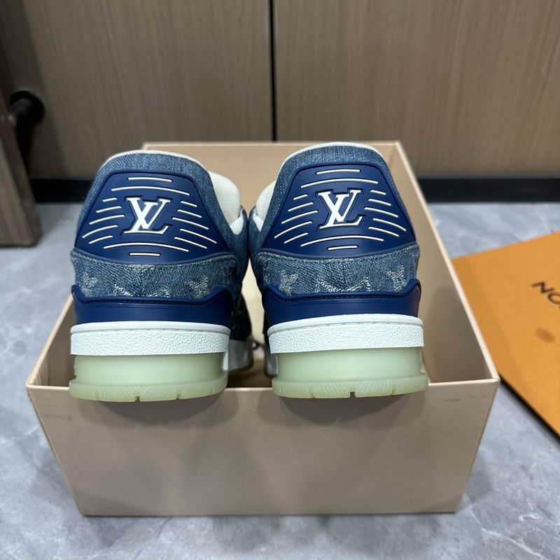 Louis Vuitton Louis Vuitton Denim Trainer Low-Top Sneakers 0089 Size US 8 / EU 41 - 3 Thumbnail