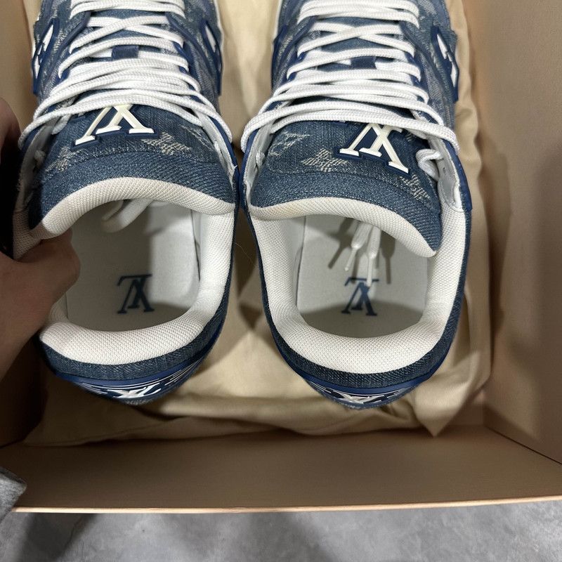 Louis Vuitton Louis Vuitton Denim Trainer Low-Top Sneakers 0089 Size US 8 / EU 41 - 8 Thumbnail