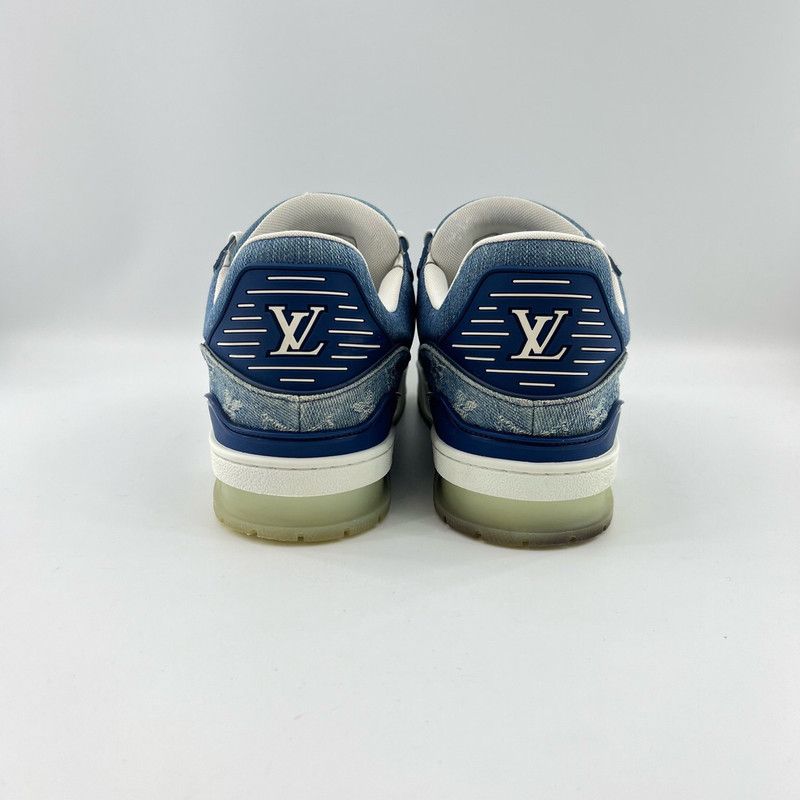Louis Vuitton Louis Vuitton Blue Denim Low-Top Sneakers 0089 Size US 8 / EU 41 - 3 Thumbnail
