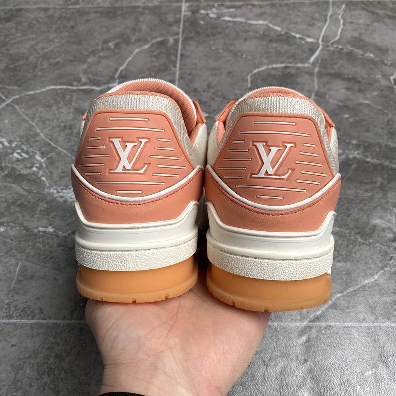Louis Vuitton Louis Vuitton Trainer Low Top Sneakers in Peach 0089 Size US 8 / EU 41 - 3 Thumbnail