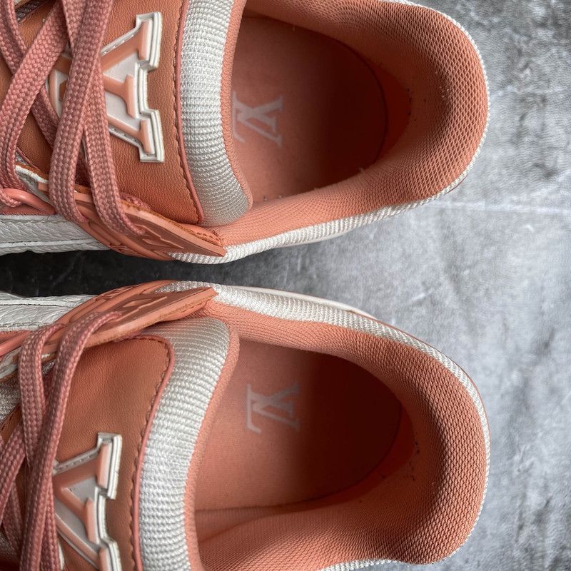 Louis Vuitton Louis Vuitton Trainer Low Top Sneakers in Peach 0089 Size US 8 / EU 41 - 10 Thumbnail