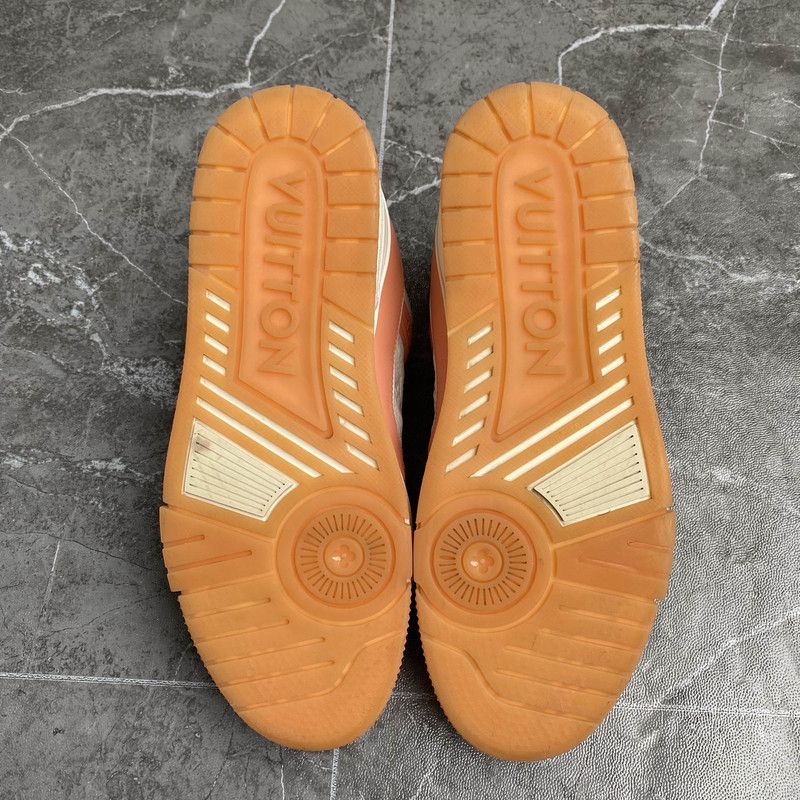 Louis Vuitton Louis Vuitton Trainer Low Top Sneakers in Peach 0089 Size US 8 / EU 41 - 4 Thumbnail