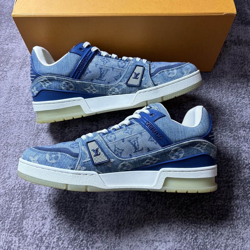 Louis Vuitton Louis Vuitton Trainer Series Blue Sneakers 0089 Size US 8 / EU 41 - 7 Thumbnail