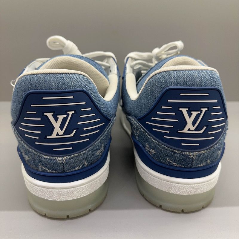 Louis Vuitton Louis Vuitton Blue Denim Low-Top Sneakers 0089 Size US 9 / EU 42 - 3 Thumbnail
