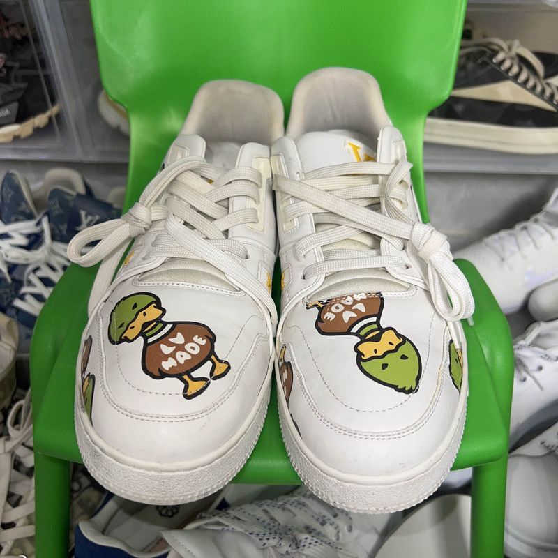 Louis Vuitton Nigo x Louis Vuitton Trendy White Trainer 0089 Size US 9.5 / EU 42-43 - 2 Thumbnail
