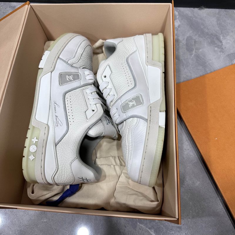Louis Vuitton Louis Vuitton White Cement Trainer Sneakers 0089 Size US 8 / EU 41 - 6 Thumbnail