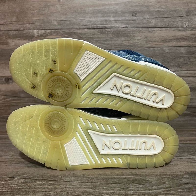 Louis Vuitton Louis Vuitton Denim Low-Top Trainer Sneakers 0089 Size US 8 / EU 41 - 4 Thumbnail
