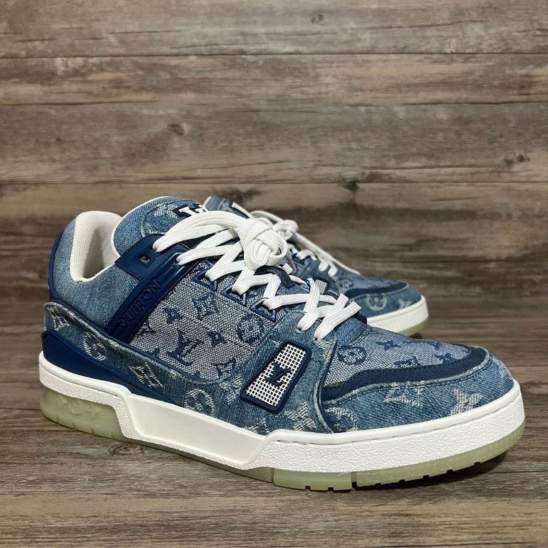 Louis Vuitton Louis Vuitton Denim Low-Top Trainer Sneakers 0089 Size US 8 / EU 41 - 11 Thumbnail