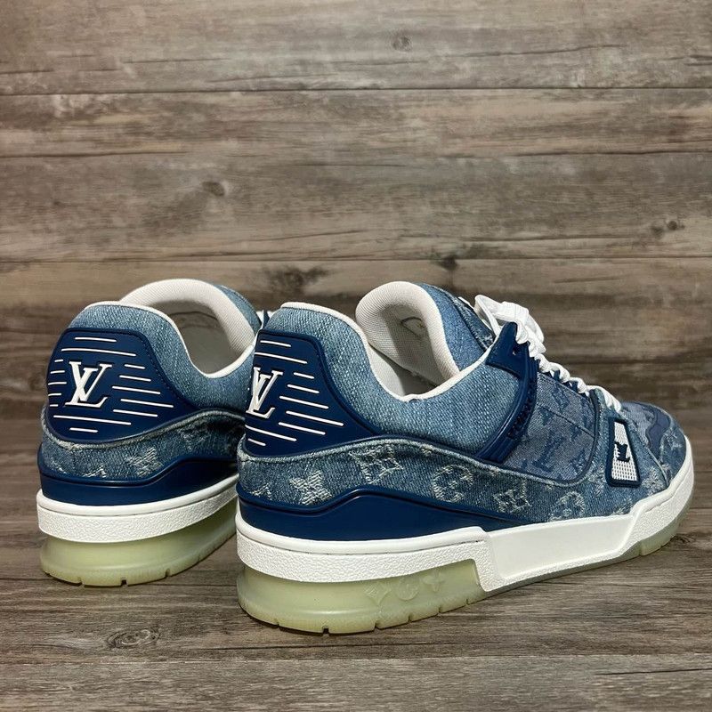Louis Vuitton Louis Vuitton Denim Low-Top Trainer Sneakers 0089 Size US 8 / EU 41 - 10 Thumbnail