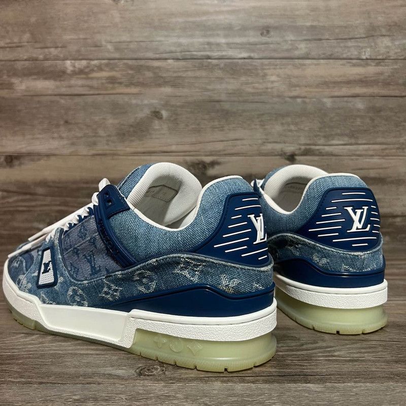 Louis Vuitton Louis Vuitton Denim Low-Top Trainer Sneakers 0089 Size US 8 / EU 41 - 9 Thumbnail