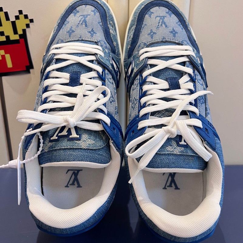 Louis Vuitton Louis Vuitton Trainer Series Blue Sneakers 0089 Size US 8 / EU 41 - 6 Thumbnail