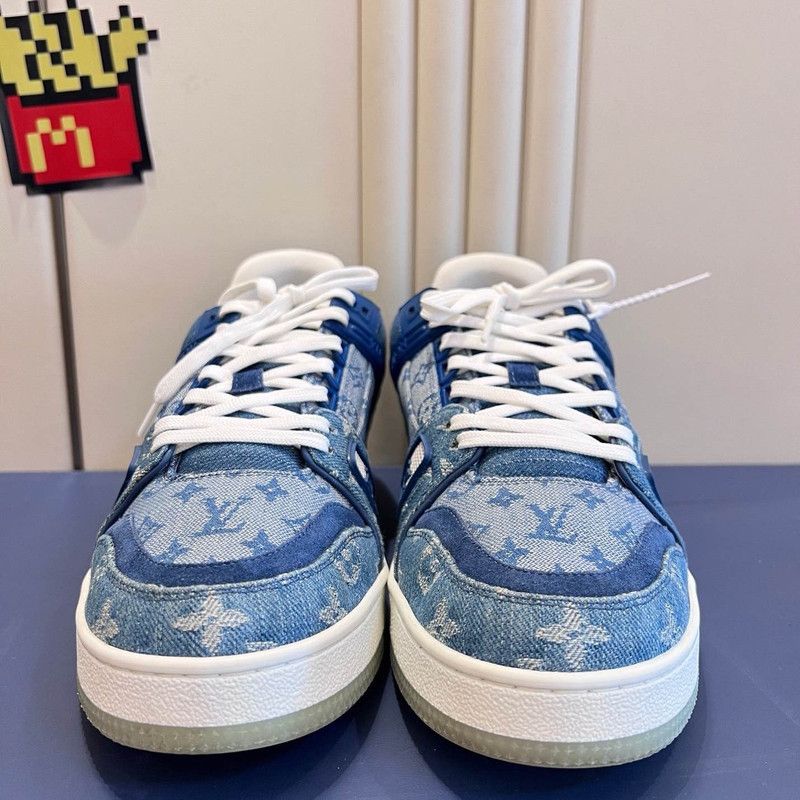 Louis Vuitton Louis Vuitton Trainer Series Blue Sneakers 0089 Size US 8 / EU 41 - 2 Thumbnail