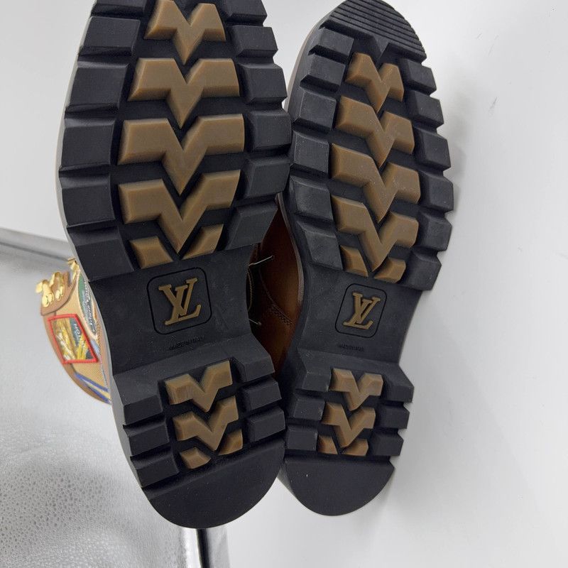 Louis Vuitton Louis Vuitton Brown Waxed Leather Martin Boots 0089 Size US 8.5 / EU 41-42 - 4 Thumbnail
