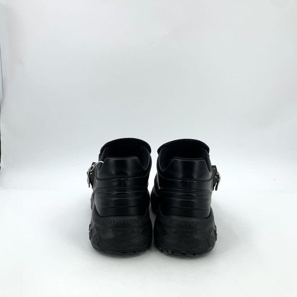 Louis Vuitton Louis Vuitton Black Leather Lifestyle Sneakers 0089 Size US 8 / EU 41 - 4 Thumbnail